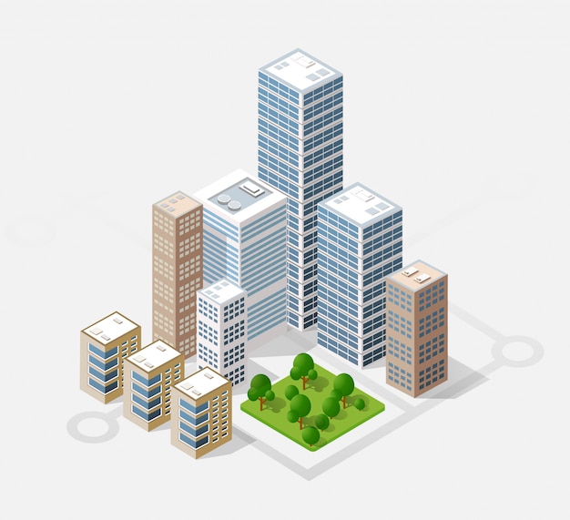 Isometric 3D city