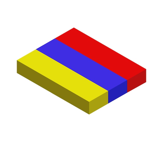 Isometric Armenia Flag