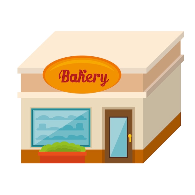 Isometric bakery building