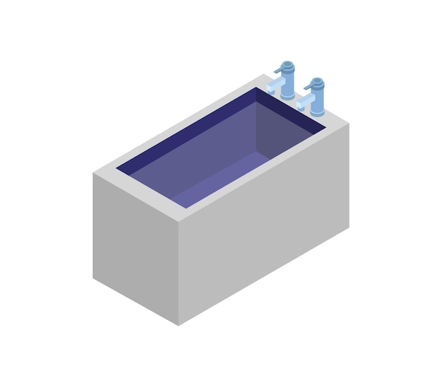 Isometric bathtub