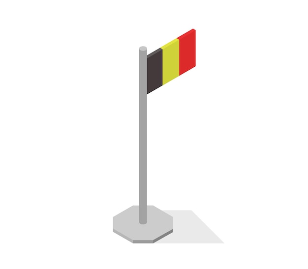 Isometric belgium flag