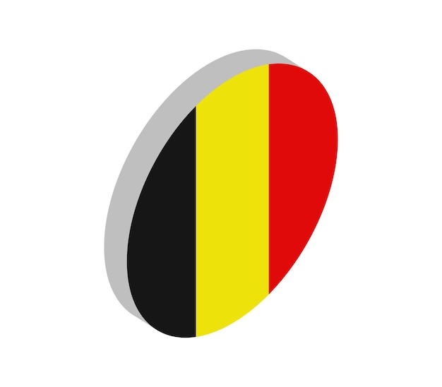 Isometric belgium flag