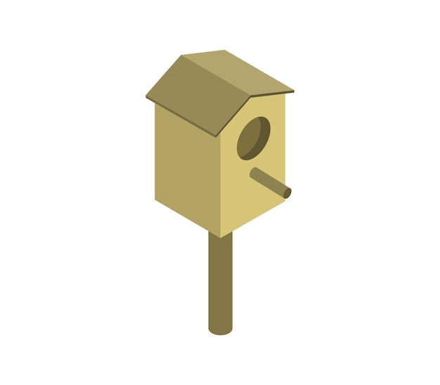 Isometric bird house