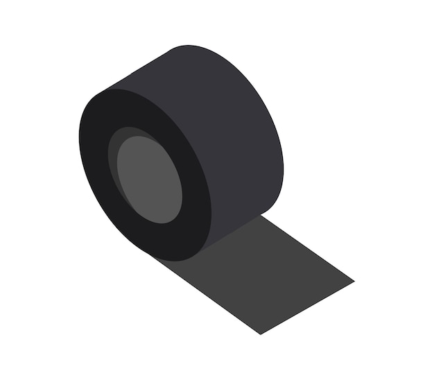 Isometric black adhesive tape