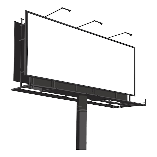 Isometric blank billboard illustration