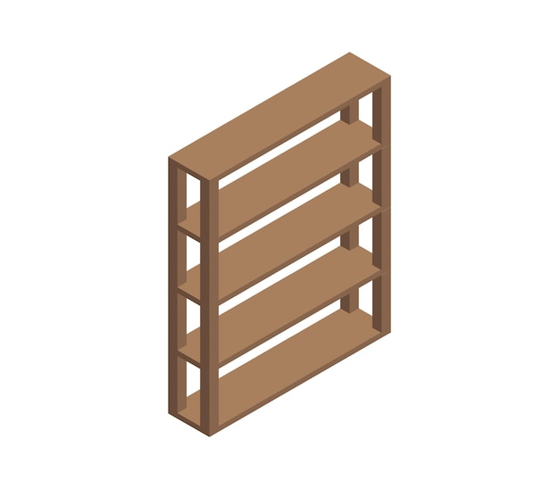 Isometric bookshelf