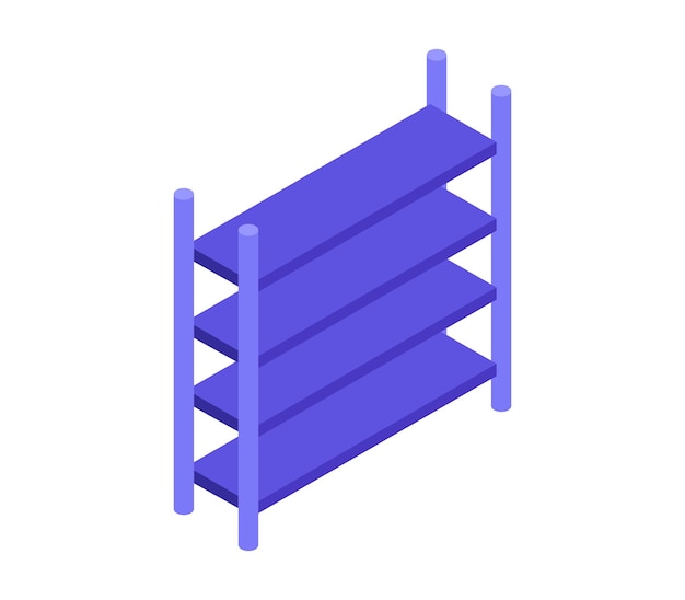 Isometric box shelf