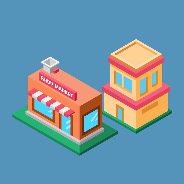 Isometric Building Shop 