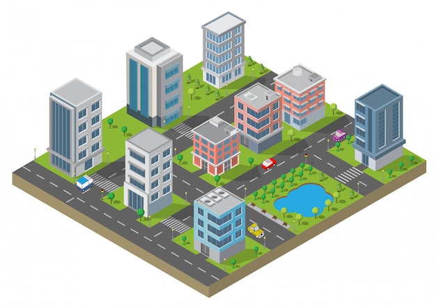 Isometric Building vector