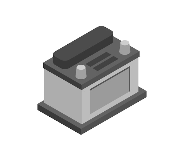 Isometric car battery