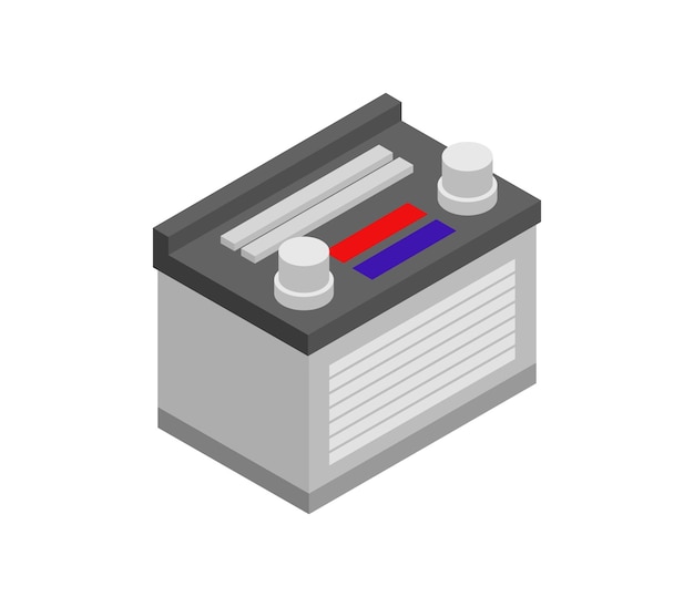 Isometric car battery