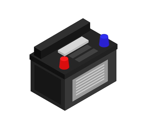 Isometric car battery