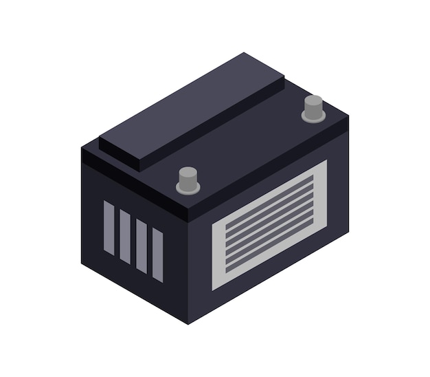 Isometric car battery