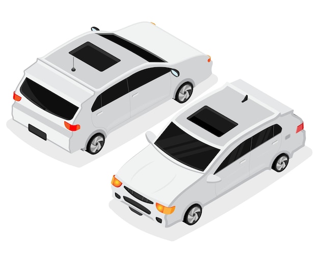 Isometric Cars in the opposite direction