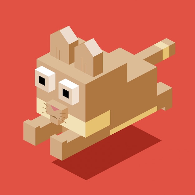 Isometric cat design