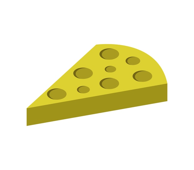 Isometric cheese slice