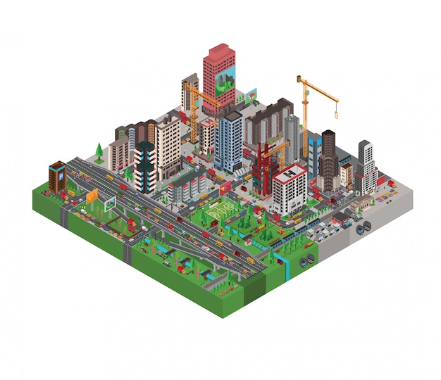 Isometric city, metropolis