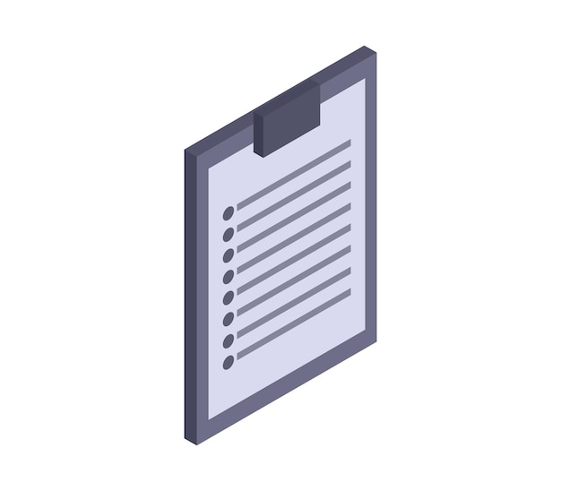 Isometric clipboard