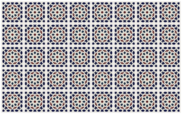 Isometric Colorful Moroccan Tile, Mosaic Seamless Pattern Background.