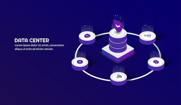 Isometric date center concept