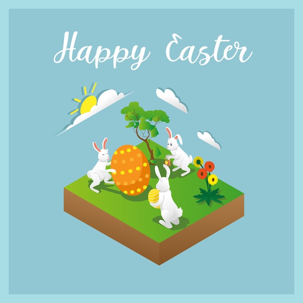 Isometric Easter Greetings