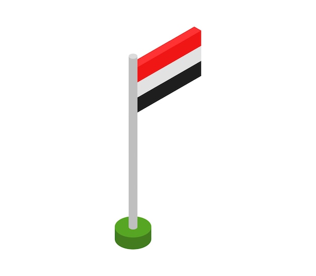 Isometric egypt flag