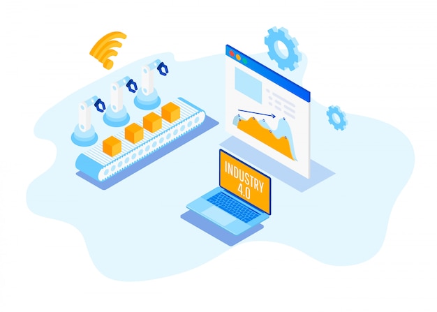 Isometric Factory automation, Industry 4.0