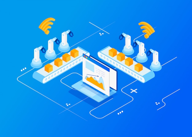 Isometric Factory automation