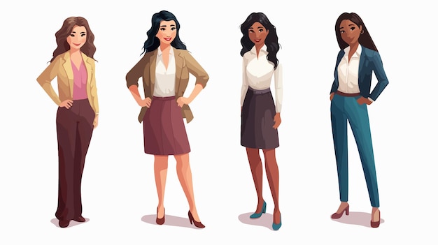 Isometric Female Character Creation Constructor for Design Projects