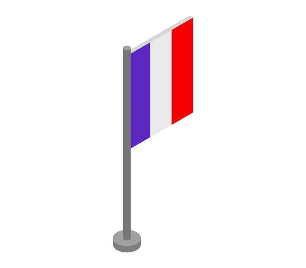 Isometric france flag