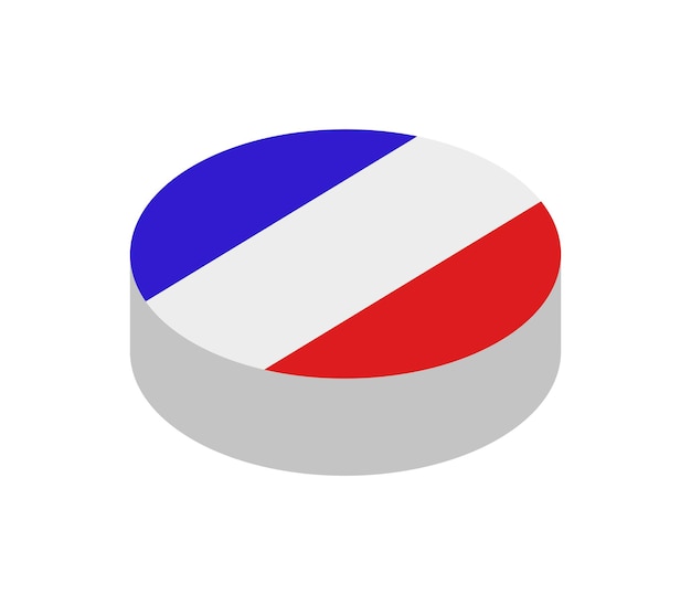 Isometric france flag