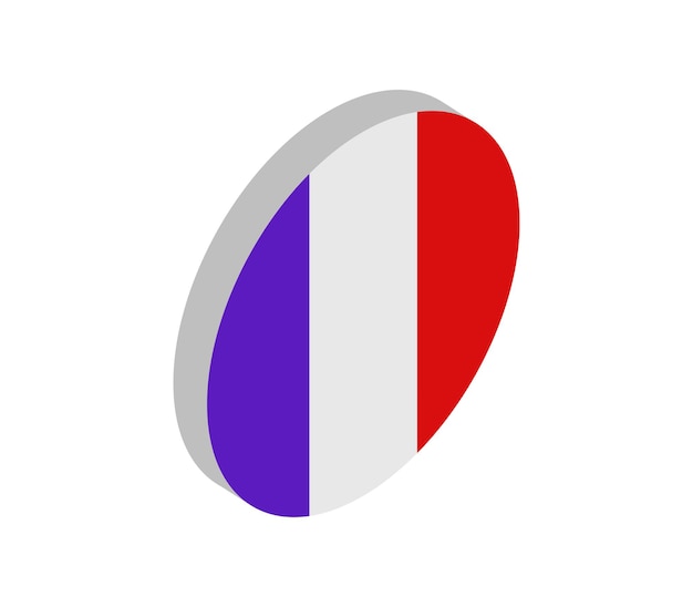 Isometric france flag