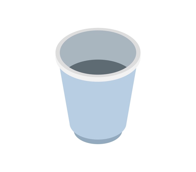 Isometric glass of water