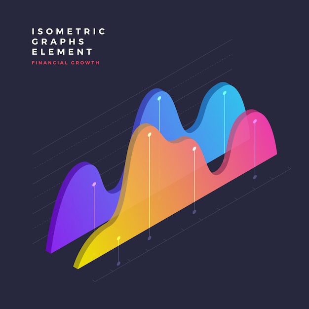 Vector isometric graphic element