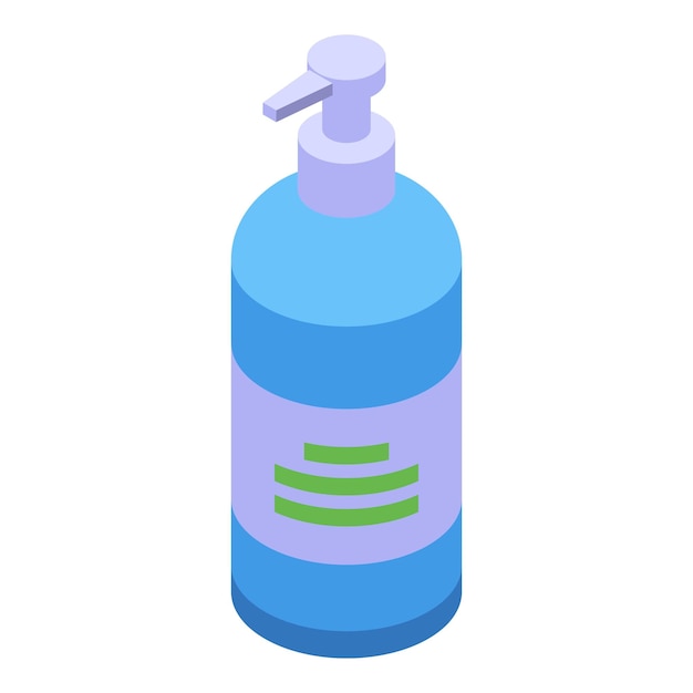 Isometric hand sanitizer bottle vector illustration