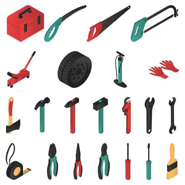 Isometric Handyman Tools