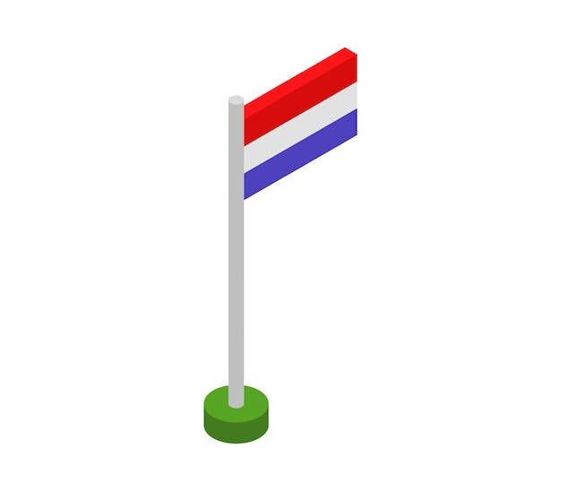 Isometric holland flag