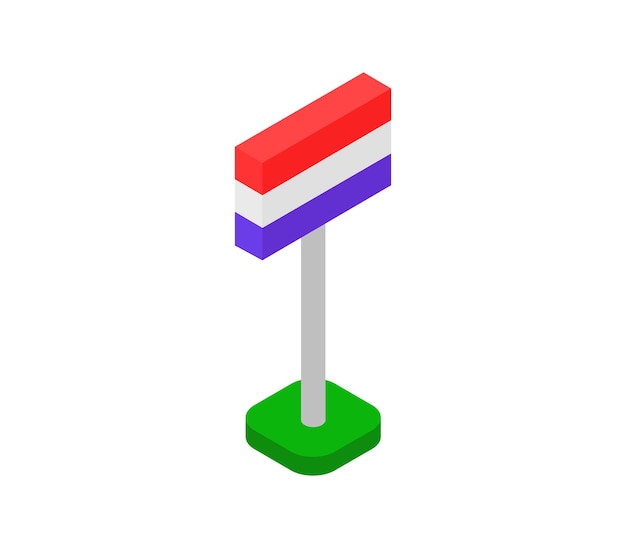 Isometric holland flag