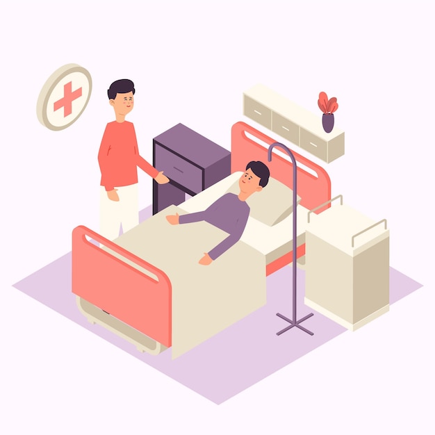 Isometric hospital room concept