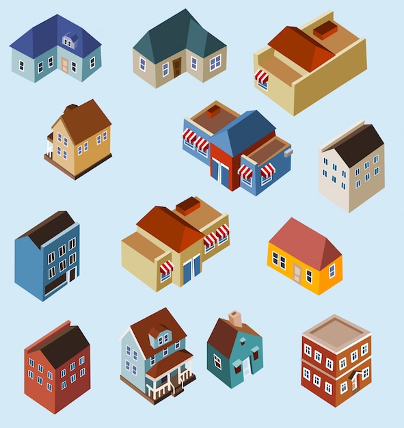 Isometric houses