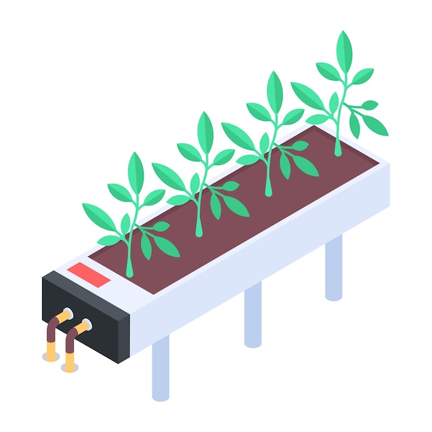 Vector isometric icon depicting farm