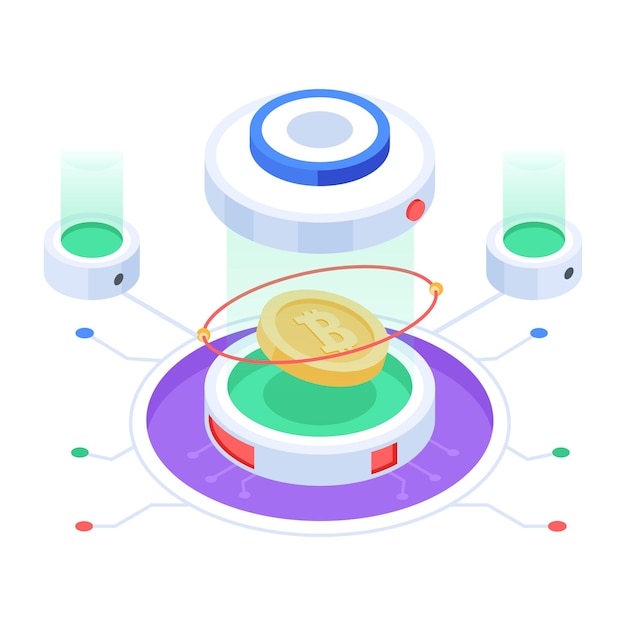 Isometric icon of dollar server