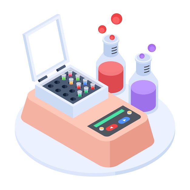 Isometric icon of molecular bonding