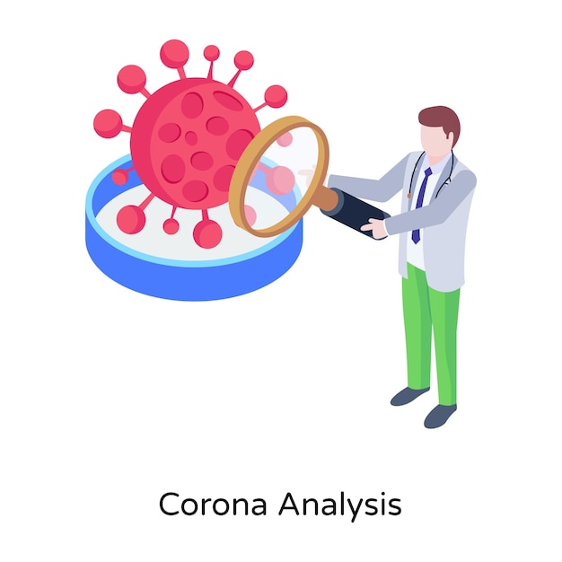 An isometric illustration of corona analysis