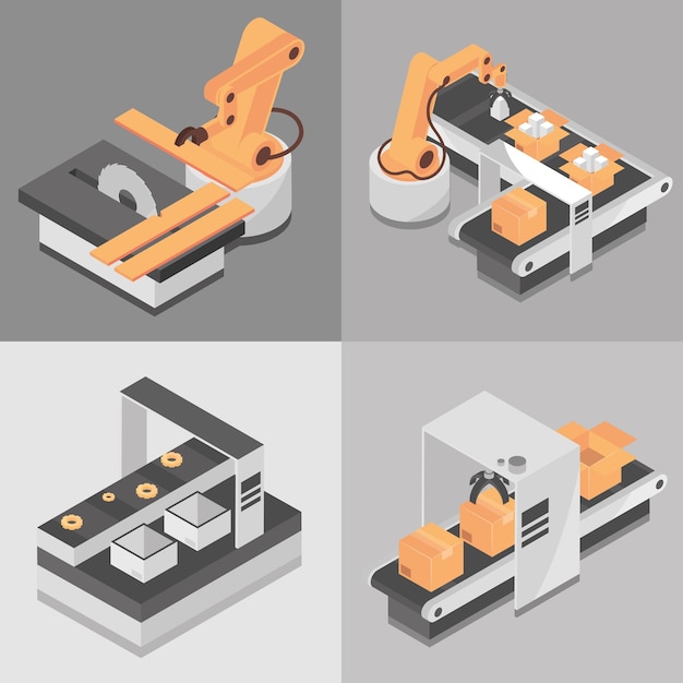 Isometric industry production icon