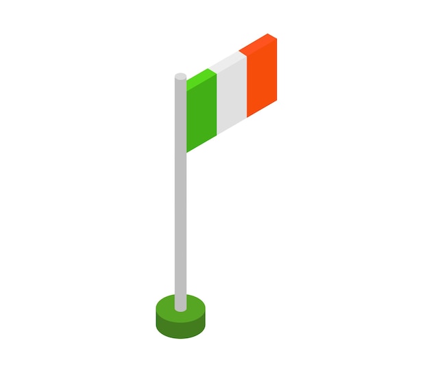 Isometric ireland flag