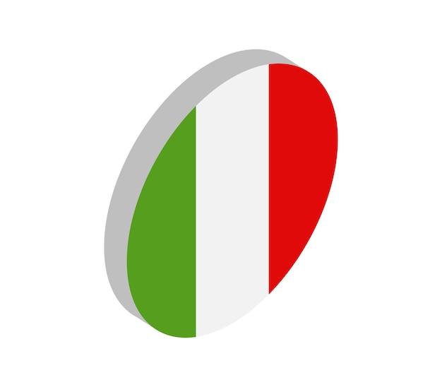 Isometric italy flag