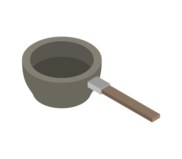 Isometric kitchen pot