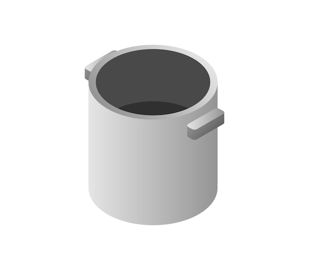 Isometric kitchen pot