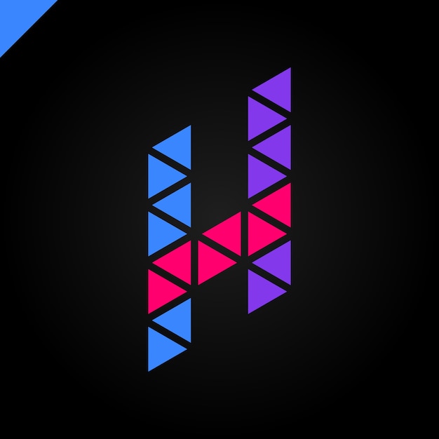 Isometric letter H logo